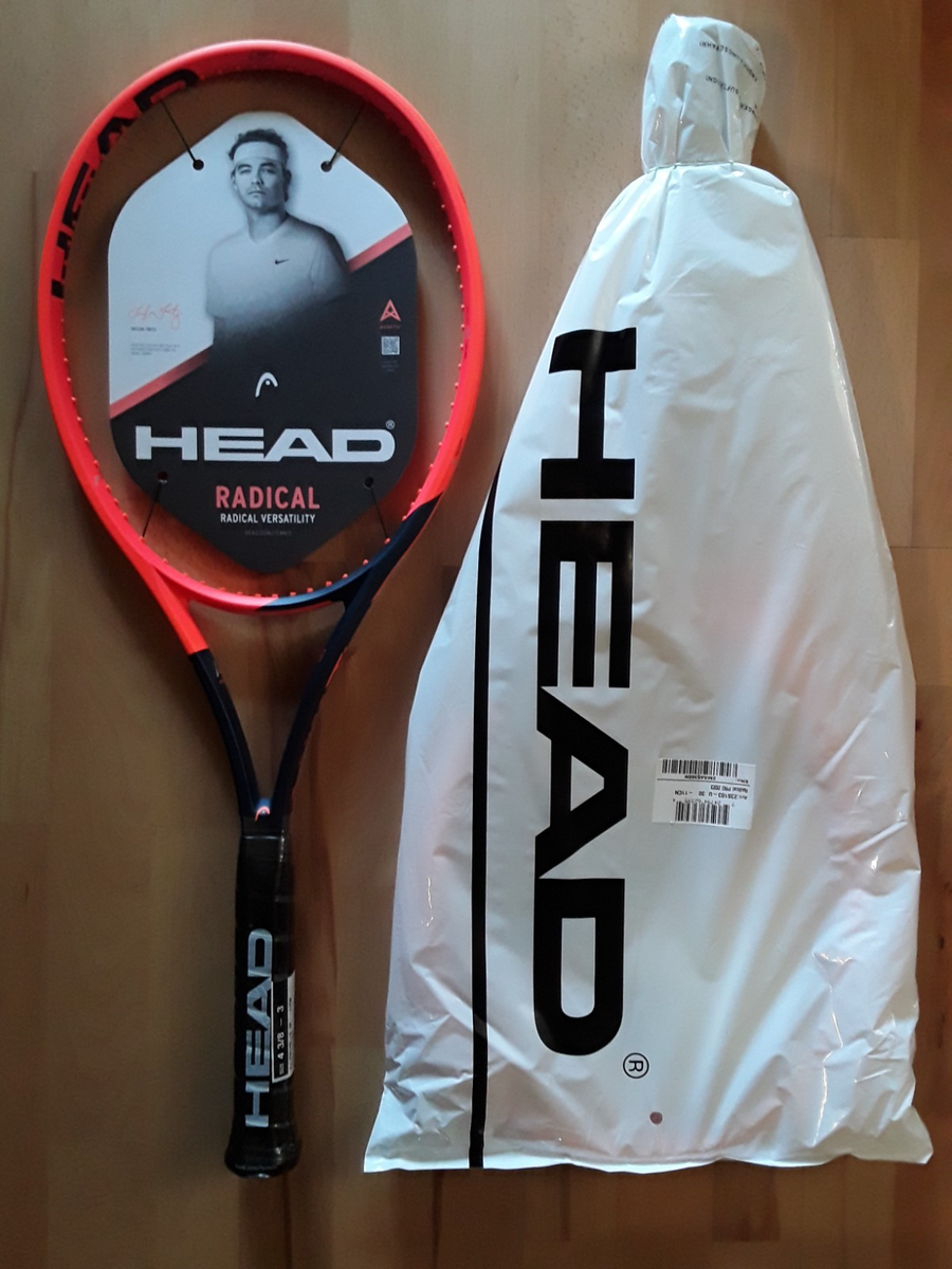 HEAD オレンジ＆ブラック Radical Pro AUXETIC HEAD RADICAL PRO (2023) AUXETIC, BRAND NEW - GRIPSIZE 4 3/8 (3) | eBay
