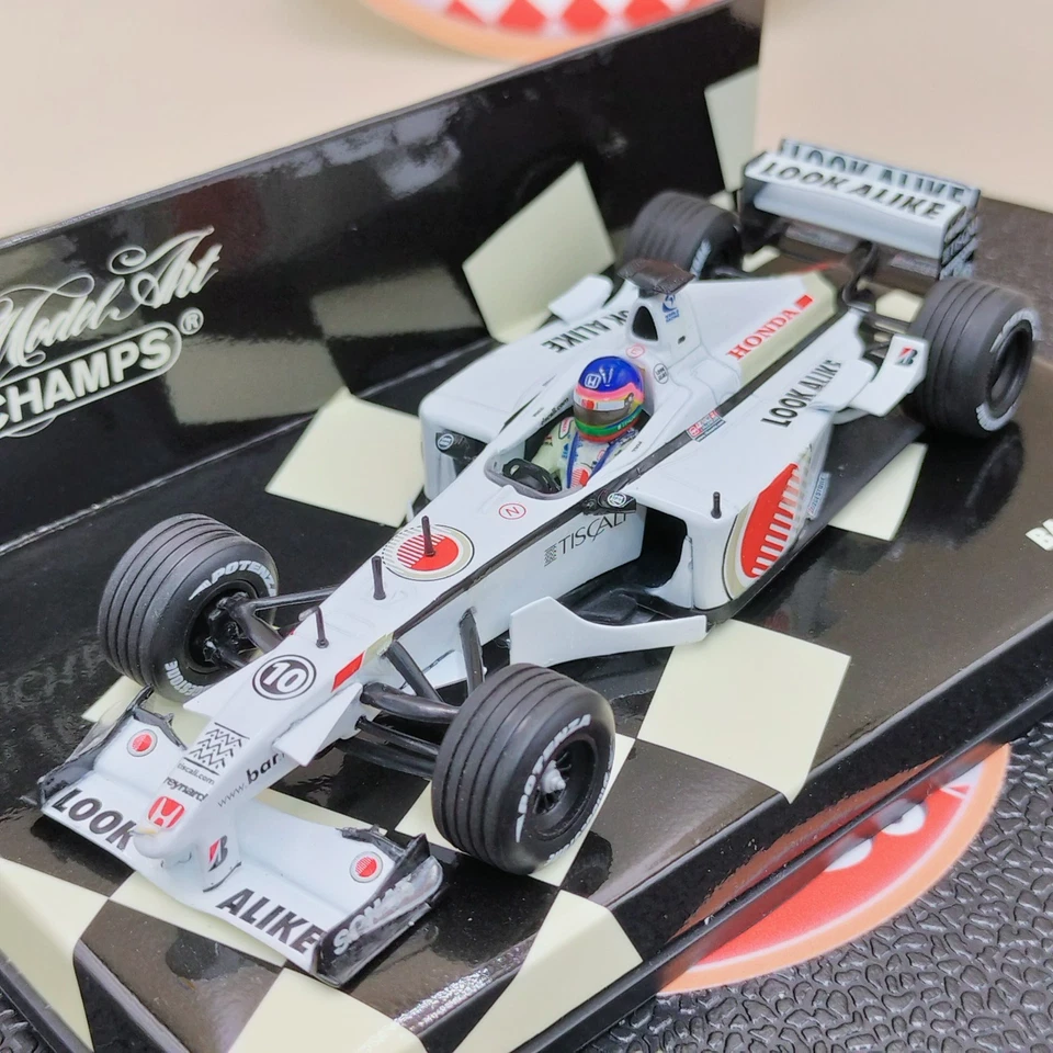 MINICHAMPS 1/43 BAR Honda 03 Jacques Villeneuve 400010010 White - Image 2 of 4