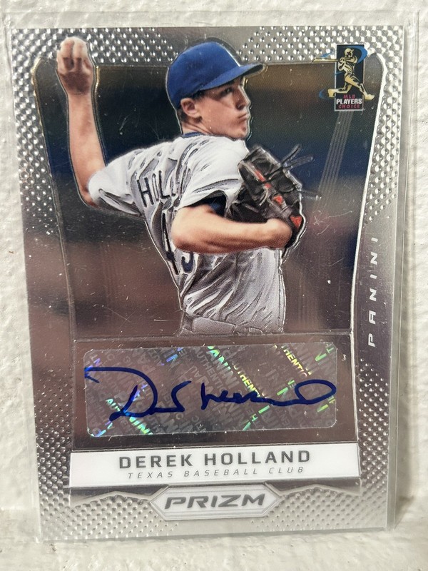 DEREK HOLLAND ROOKIE AUTO 2012 PANINI PRIZM AUTOGRAPH RC #DH RANGERS GIANTS MLB