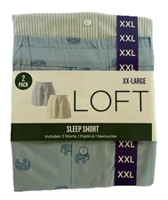 Loft Ann Taylor Sleep Shorts Woman’s 2 pack XXL Poplin Seersucker