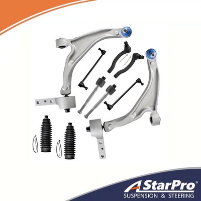 Front Lower Control Arms Sway Bars Tie Rods Boots Kit for 2009-2015 Honda Pilot