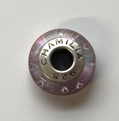 Chamilia Pink With Stones Murano Charm. Sterling Silver 925
