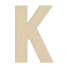 Large Wooden Letter K 17 Inch 1/4 in Thick Big Wood Letter Wall Decor DIY