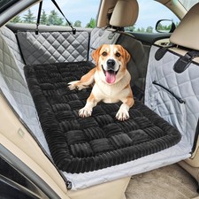 Dog Car Bed Mat, Non-Slip Backseat Extender Pet Blanket, Plaid Dog Bed for Tr...