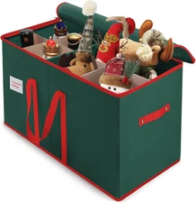 Christmas Nutcrackers Storage Box Stores 8 Figurines and Nutcrackers Sized 15 In