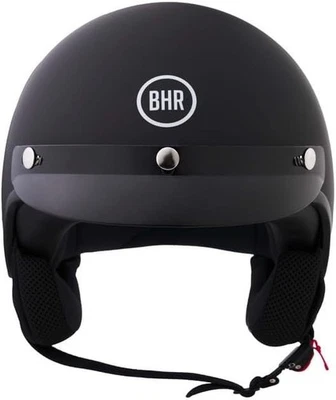 BHR 839 NERO OPACO CASCO DEMI-JET SCOOTER/MOTO ADULTO UNISEX OMOLOGATO ECE 22.06