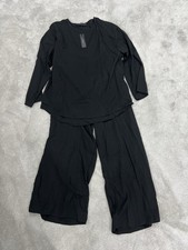 Black Coord Set Trousers With Long Sleeve Top