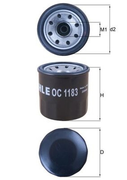 Knecht ÖLfilter OC 1183 Anschraubfilter FüR Mazda CX MX BN 30 BP BM RF KE 65,2Mm-image