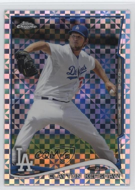 2014 Topps Chrome X-Fractor Clayton Kershaw #100 7xr