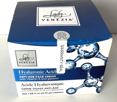 Lady Venezia Hyaluronic Acid Anti Age Face Cream Vit. E & Glycerin Brand New