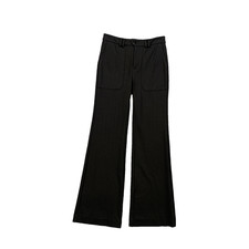 Anthropologie Trousers Women 2 Black The Essential Wide Leg Textured Pockets