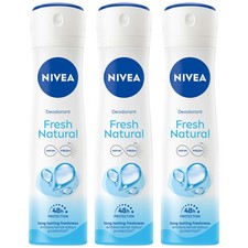Nivea Fresh Natural 48 Hour Deodorant Spray, 5oz 150ml Pack of 3