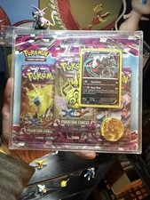Pokemon 2014 XY Phantom Forces 3 Pack Blister Booster Darkrai Promo NEW w/Case
