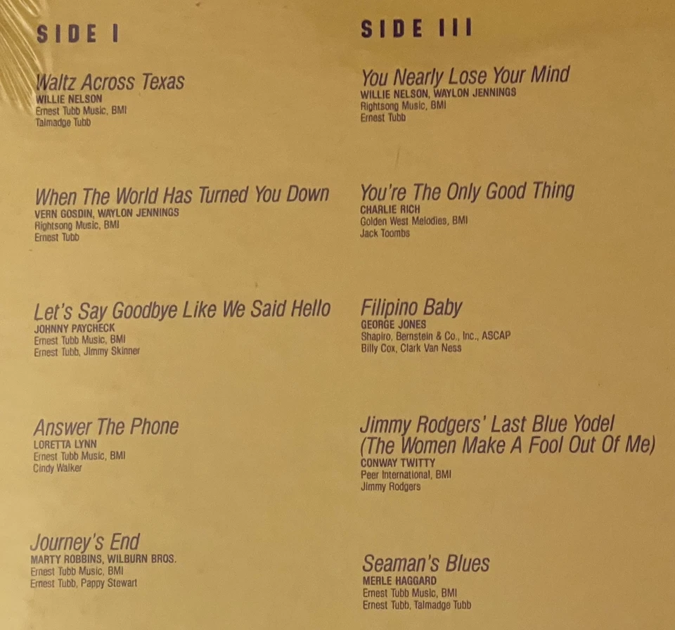 new 2Lp ERNEST TUBB The Legend & Legacy w/ WAYLON Haggard JONES Lynn & CASH etc - Image 3 of 4