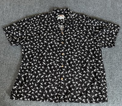 Paradise Found Hawaiian Shirt Black White Bamboo Geometric Allover Print AOP 2XL