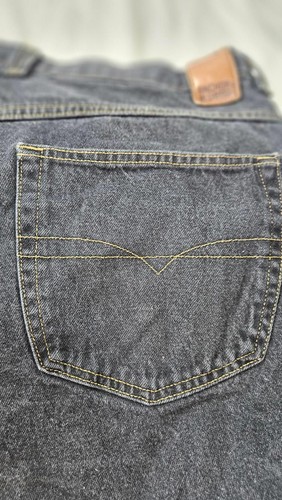 Anchor Blue Men's Vintage Baggy Black Denim Jorts Shorts Y2K Size 42 - Picture 6 of 9