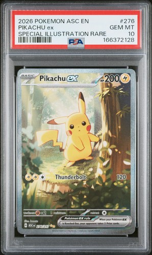 2026 POKEMON ASC EN-ASCENDED HEROES SPECIAL ILLUSTRATION RARE PIKACHU EX PSA 10