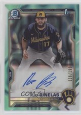 2021 Bowman Draft Chrome Pick Aqua Lava Refractor 36/199 Alex Binelas Auto 0o88