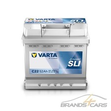VARTA AUTOBATTERIE DYNAMIC SLI 52Ah STARTERBATTERIE 470A C22