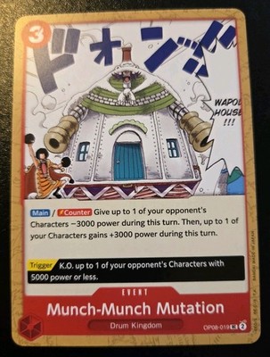 Munch-Munch Mutation OP08-019 Uncommon Two Legends One Piece Card Game