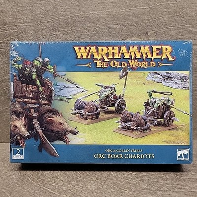 Orc & Goblin Tribes Orc Boar Chariots Figures Set Warhammer The Old World