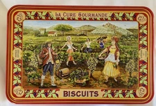 La Cure GOURMANDE BISQUITS Advertising Tin Box~~Made in France