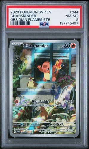 2023 POKEMON SVP EN-SV BLACK STAR PROMO #044 CHARMANDER PSA 8