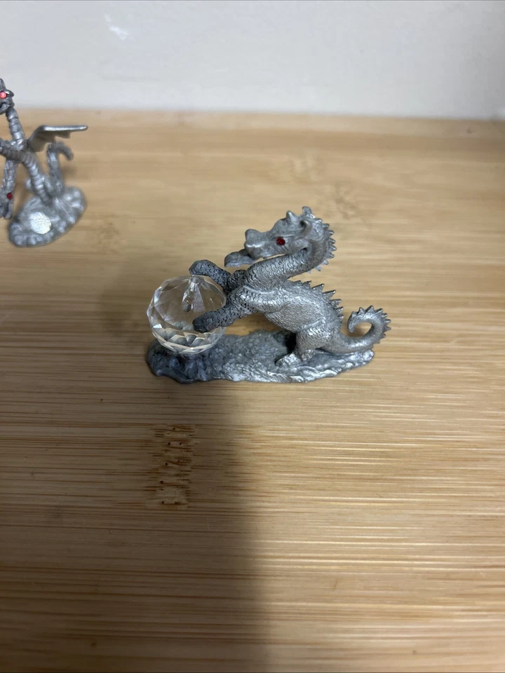 6 VTG Spoontiques Pewter Fantasy Figurine Lot – Dragons/Knights 84-89 With Box - image 4 of 4