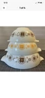Vintage Pyrex Town and Country Cinderella Mixing Bowl Set 442, 443, 444 (1960’s)