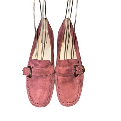 Womens UGG Red Suede Driving Loafers  Size 9