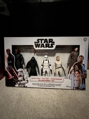 Star Wars Galactic Good Vs Evil 5 Pack 6'' Figure Darth Maul Kylo Ren Obi-Wan Rey
