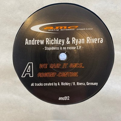 Andrew Richley & Ryan Rivera - Stupidness Is No Excuse E.P. (12'') (Very Good (VG