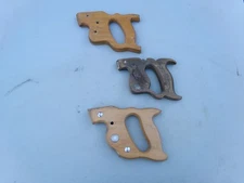 Lot of 3 Hand Saw Handles Warranted Superior Made In USA Woodworking Tool