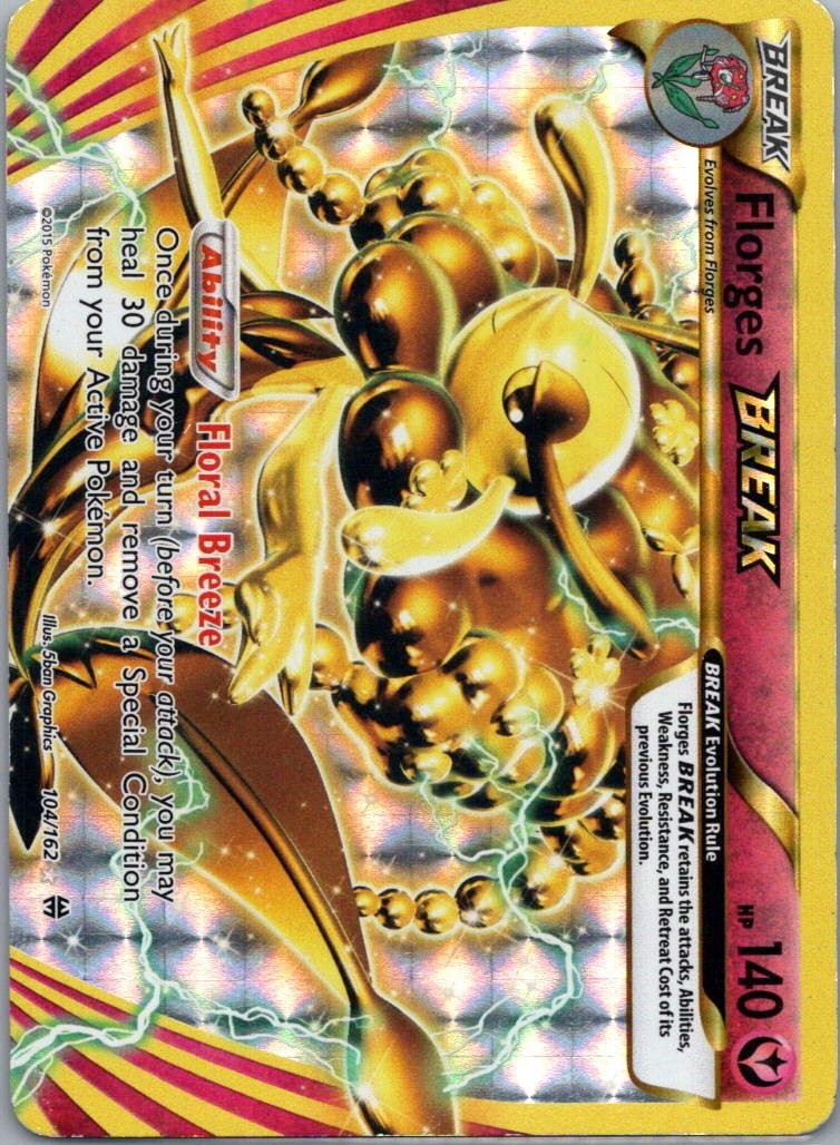 Pokemon TCG Florges BREAK 104/162 BREAKthrough Holo NM
