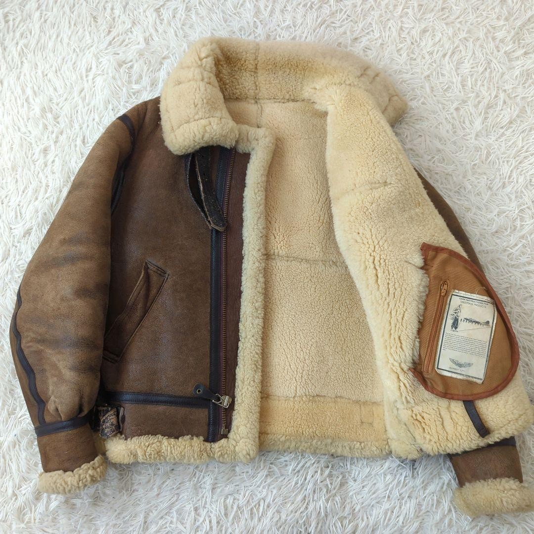 AVIREX Type B-3 Real Mouton Bomber Lamb Leather Flight Jacket