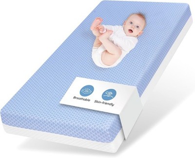 Crib Mattress Dual Sided Memory Foam Baby Toddler Bed Mattress, 52''x27.6''x5.5''