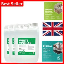 White Vinegar 15L 3x5L Pack 20% Strong Cleaning & Garden Vinegar, Streak-Free 1.99 per litre