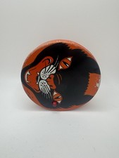 Vintage 1950  s Halloween Tin Litho Black Cat Noise Maker