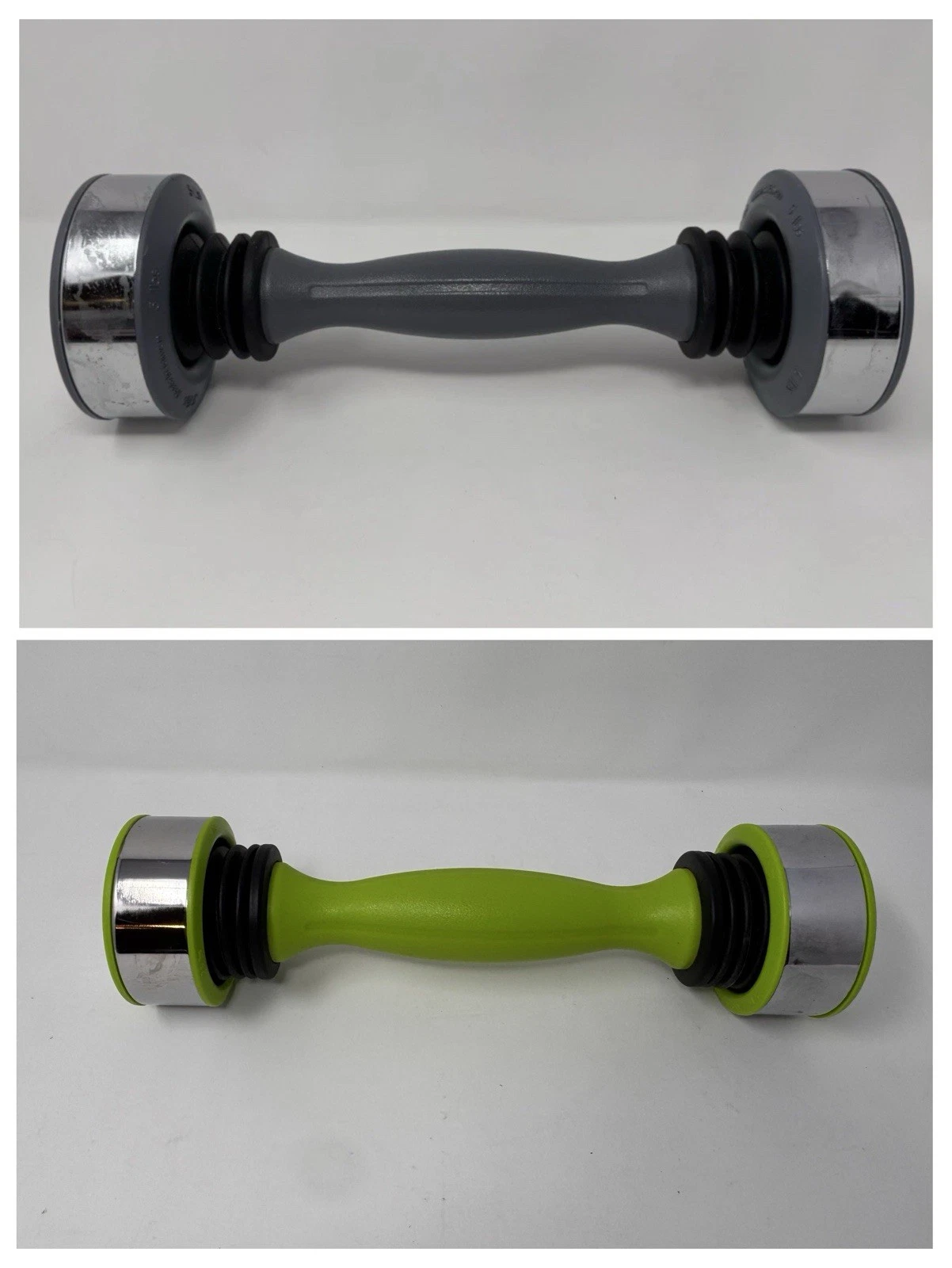 Shake Weight Original 5 lb Gray & 2.5 lb Green Fitness Workout Dumbbells