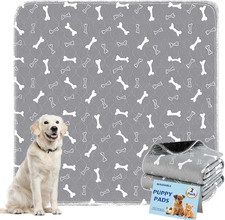 Washable Dog Pee Pads 2 Pack 24x24 Waterproof Reusable Training Mat