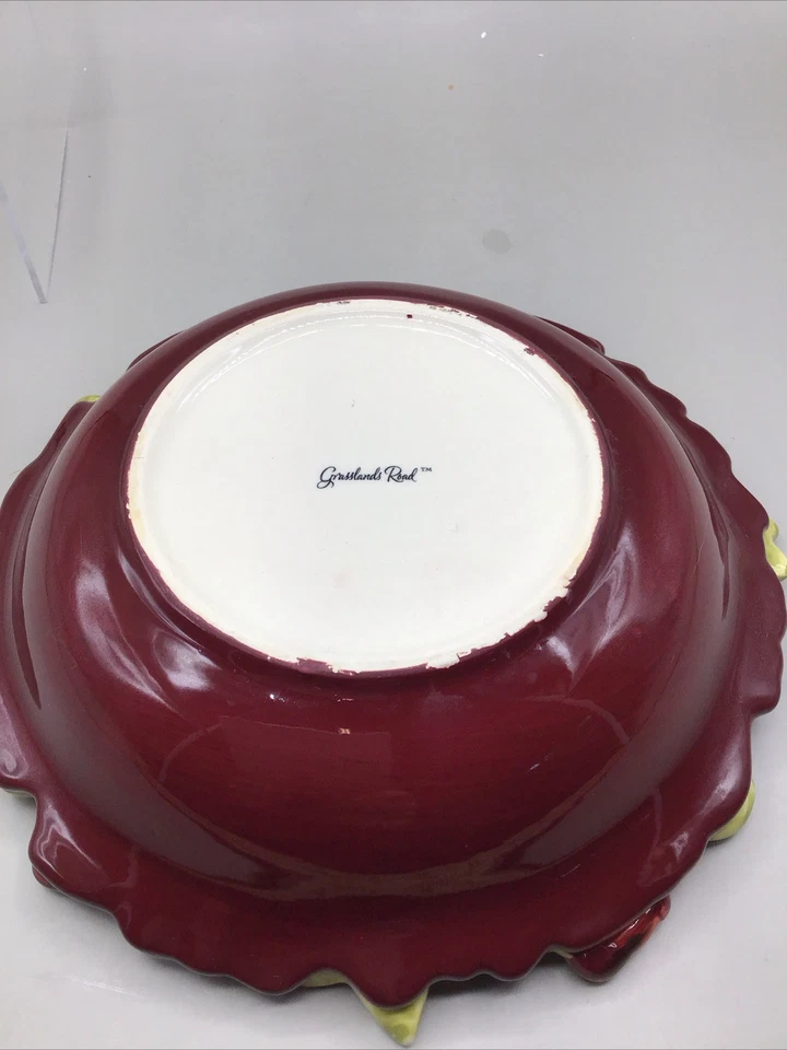 Grasslands Road Berries And Leaves Pattern Style Decorative Bowl 8” Diameter - Image 3 of 4