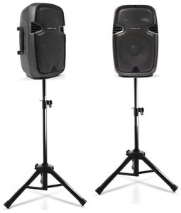CASSE AMPLIFICATE BLUETOOTH ATTIVE 400W 8" + 2 STATIVI TREPPIEDI 180 CM