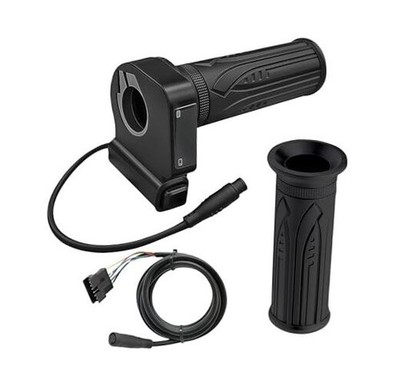 48V Electric Bike Throttle Grip with LCD Voltage Display and Cruise Control, 