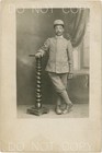 WWI RPPC Photo Postcard Italian Soldier M1909 Field Cap Puttee Studio Portrait — photo 1