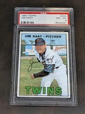 1967 Topps Baseball 300 Jim Kaat HOF PSA 8 NM-MT Pretty Centered