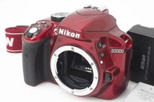 Nikon D3300 Red 24.2 MP Digital SLR Camera Body Only From Japan Used Nikon