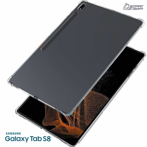 Clear Bumper Soft Gel TPU Defend Case Cover For Samsung Galaxy Tab S8 Plus Ultra - Picture 3 of 5