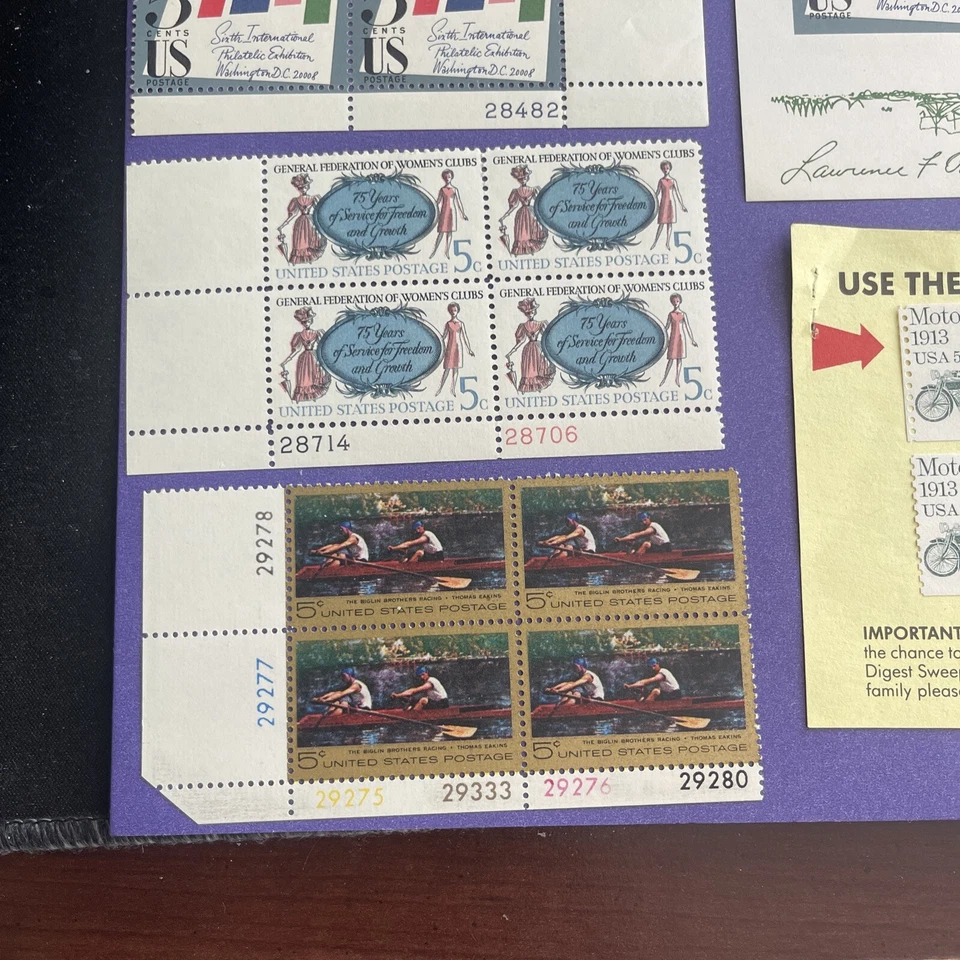 US 1963-1981 5c 8 Blocks Of 4 Stamps Plus 1 Souvenir Sheet, VF/XF, See Photos - Image 4 of 4