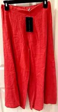 NWT 118 Bryn Walker Ella Light Linen Flat Front Wide Leg Cropped Pants sz 2XS