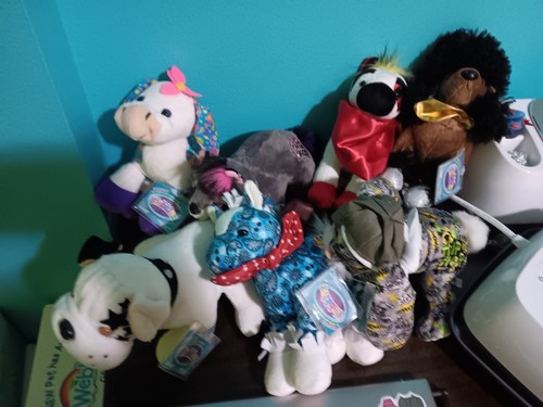 Webkinz Rockerz Lot of 7 sealed tags! Cow, Bulldog, Rabbit, Poodle ...